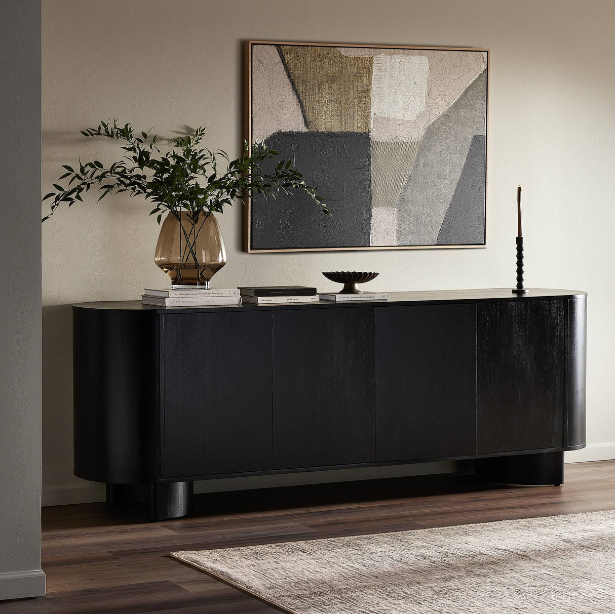 Paden Sideboard in Aged Black Acacia from Four Hands - Luna Furniture