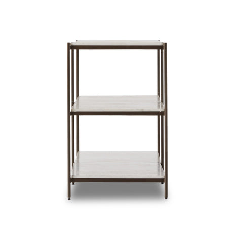 Felix Large Console Table in Antique Brass from Four Hands - Luna Furniture