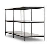 Felix Large Console Table in Hammered Grey W/Clear Powder Coat from Four Hands - Luna Furniture