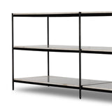 Felix Large Console Table in Hammered Grey W/Clear Powder Coat from Four Hands - Luna Furniture