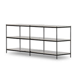 Felix Large Console Table in Hammered Grey W/Clear Powder Coat from Four Hands - Luna Furniture