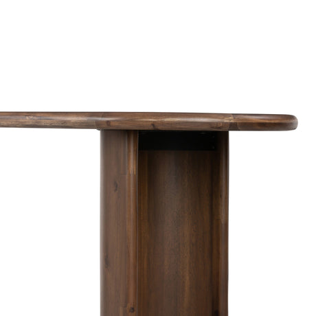 Paden Large Console Table in Seasoned Brown Acacia from Four Hands - Luna Furniture