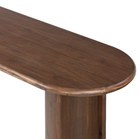 Paden Large Console Table in Seasoned Brown Acacia from Four Hands - Luna Furniture