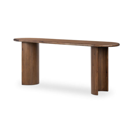 Paden Large Console Table in Seasoned Brown Acacia from Four Hands - Luna Furniture