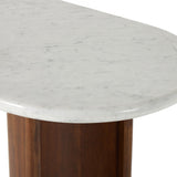 Paden Large Console Table in Italian White Marble from Four Hands - Luna Furniture