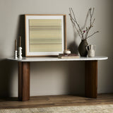 Paden Large Console Table in Italian White Marble from Four Hands - Luna Furniture