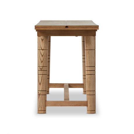 Flip Top Console Table in Toasted Ash from Four Hands - Luna Furniture