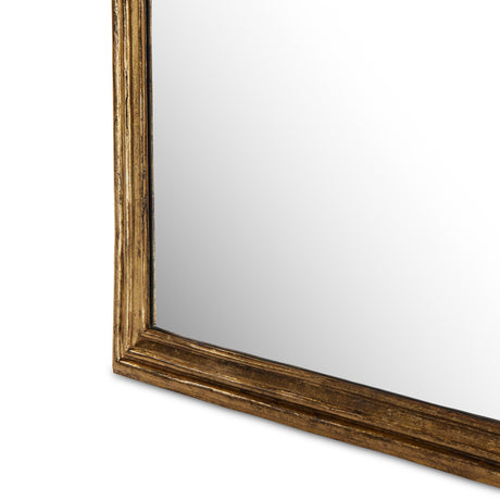 Vintage Louis Floor Mirror in Antiqued Gold Leaf from Four Hands - Luna Furniture