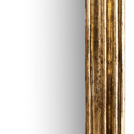 Vintage Louis Floor Mirror in Antiqued Gold Leaf from Four Hands - Luna Furniture