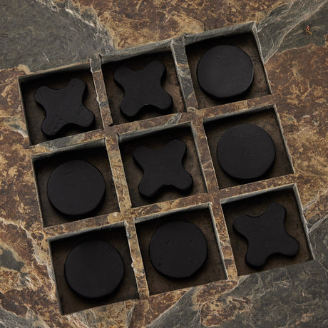 Stone Tic Tac Toe in Grey Stone from Four Hands - Luna Furniture