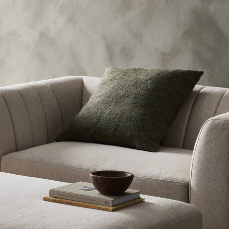 Stonewash Linen Pillow in Hasselt Olive Green from Four Hands - Luna Furniture