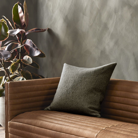 Stonewash Linen Pillow in Hasselt Olive Green from Four Hands - Luna Furniture