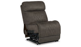 Hoopster Gunmetal Power Armless Recliner from Ashley Furniture - Luna Furniture