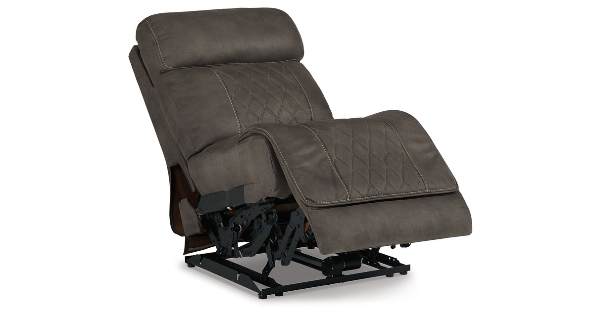 Hoopster Gunmetal Power Armless Recliner from Ashley Furniture - Luna Furniture