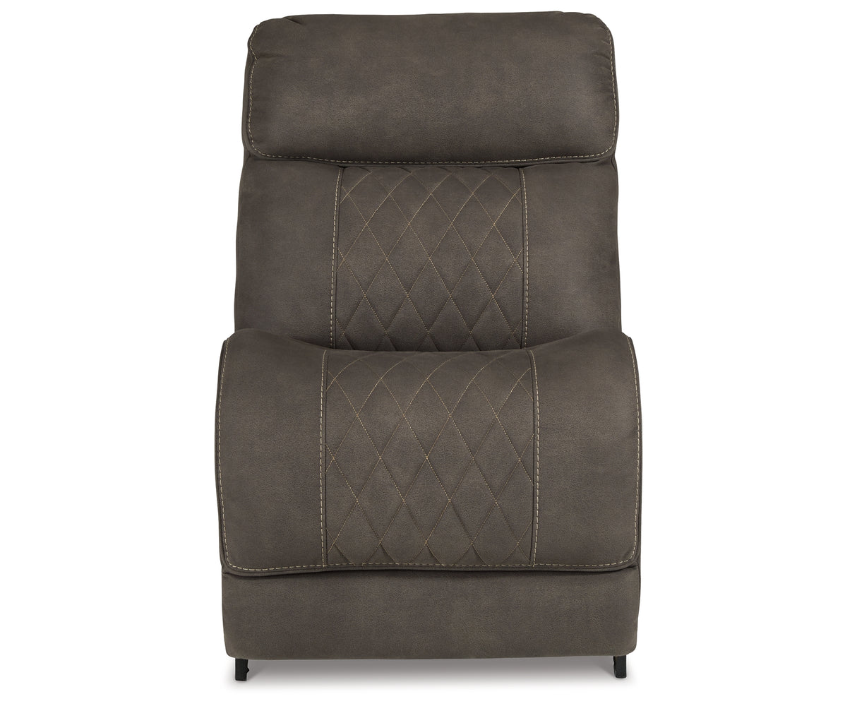 Hoopster Gunmetal Armless Chair from Ashley Furniture - Luna Furniture