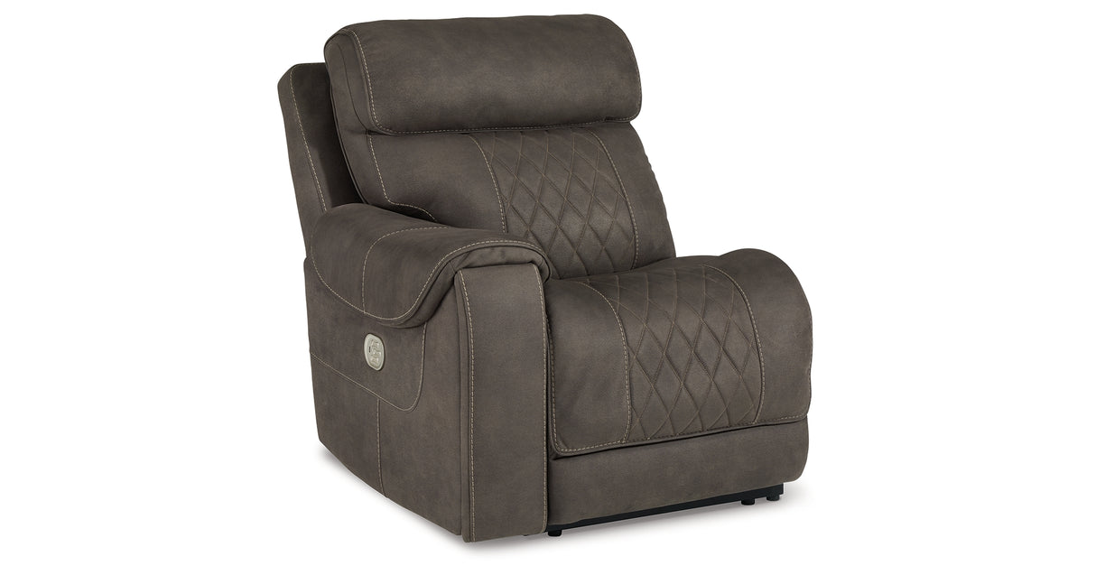 Hoopster Gunmetal Left-Arm Facing Power Recliner from Ashley Furniture - Luna Furniture