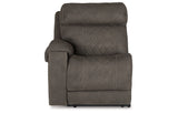 Hoopster Gunmetal Left-Arm Facing Power Recliner from Ashley Furniture - Luna Furniture