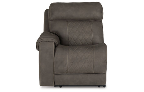 Hoopster Gunmetal Left-Arm Facing Power Recliner from Ashley Furniture - Luna Furniture