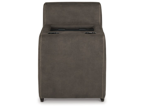 Hoopster Gunmetal Console with Touchscreen from Ashley Furniture - Luna Furniture