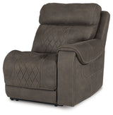 Hoopster Gunmetal Right-Arm Facing Power Recliner from Ashley Furniture - Luna Furniture