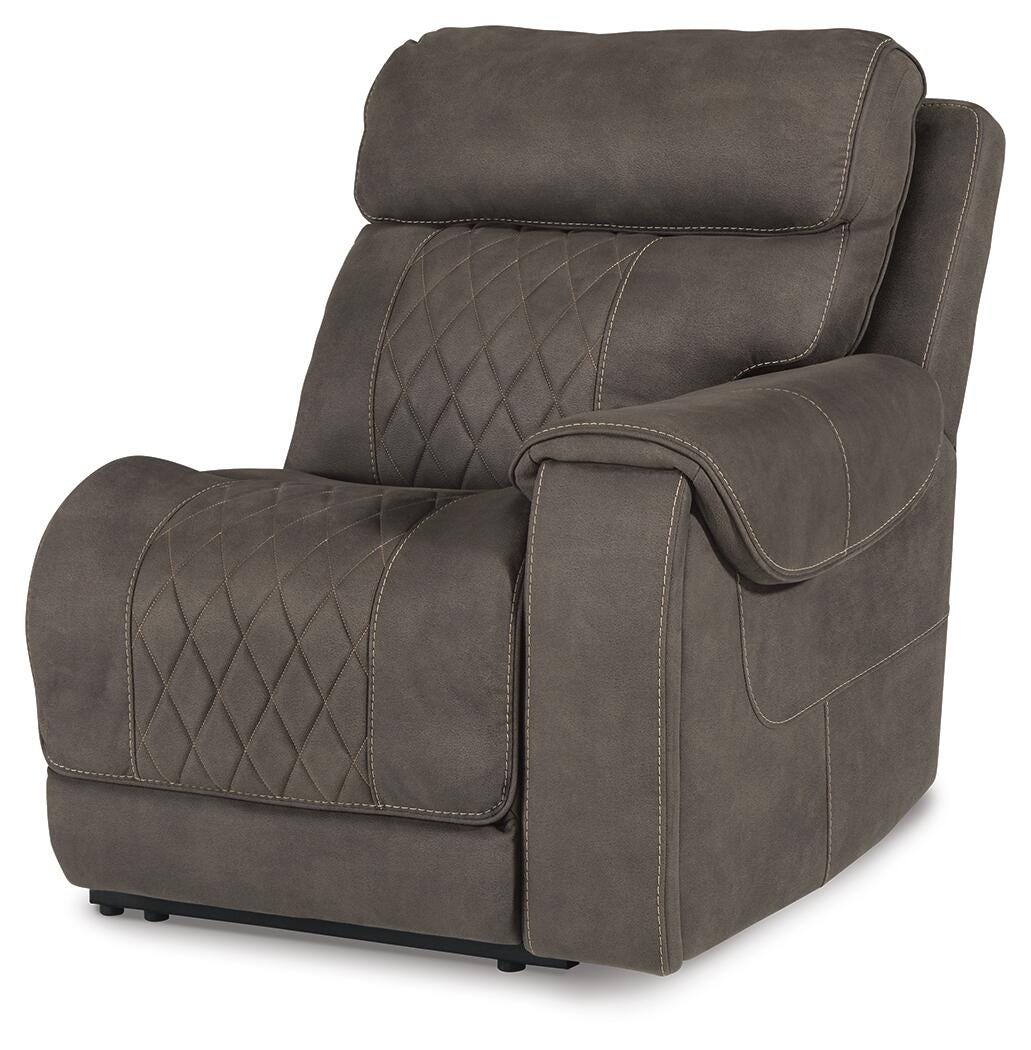 Hoopster Gunmetal Right-Arm Facing Power Recliner from Ashley Furniture - Luna Furniture