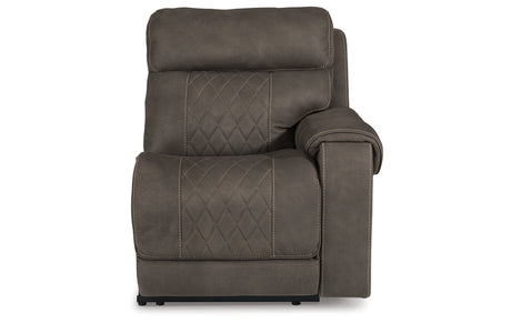 Hoopster Gunmetal Right-Arm Facing Power Recliner from Ashley Furniture - Luna Furniture