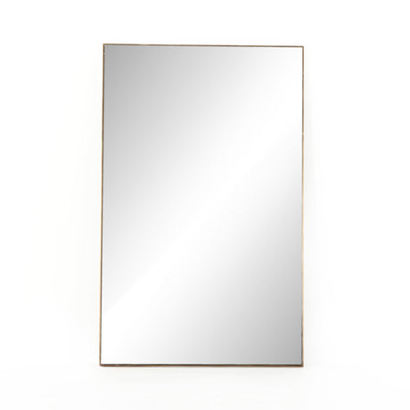 Georgina Rectangle Floor Mirror in Polished Brass from Four Hands - Luna Furniture