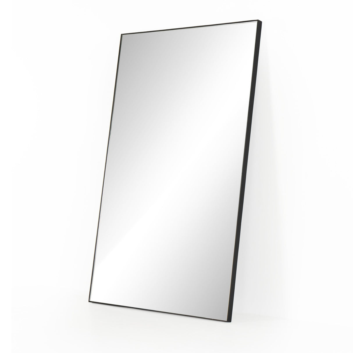 Georgina Rectangle Floor Mirror in Iron Matte Black from Four Hands - Luna Furniture