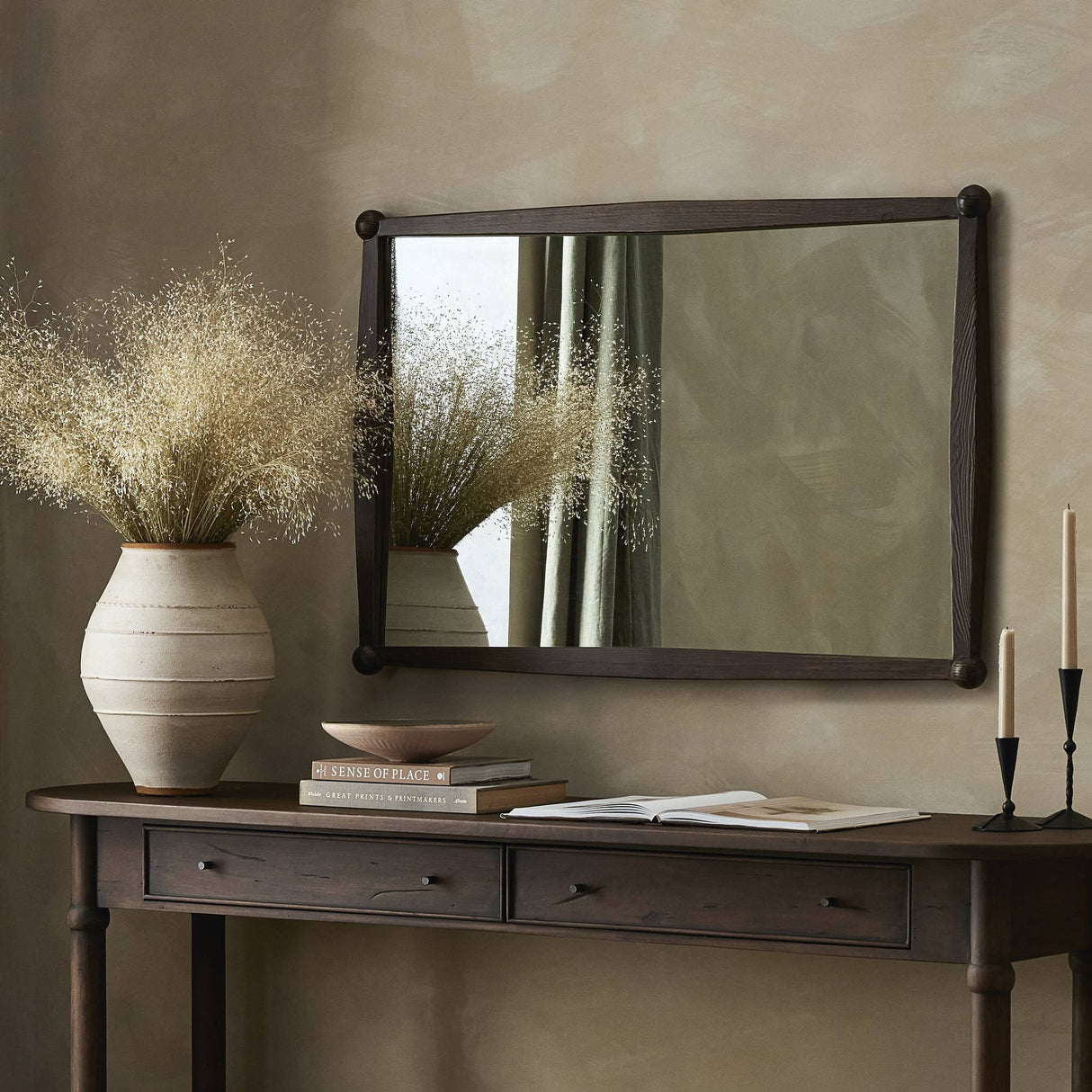 Declan Wall Mirror in Aged Pine from Four Hands - Luna Furniture
