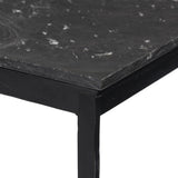 Hammered Iron Console Table in Charcoal Marble from Four Hands - Luna Furniture