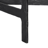 Hammered Iron Console Table in Charcoal Marble from Four Hands - Luna Furniture
