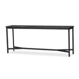 Hammered Iron Console Table in Charcoal Marble from Four Hands - Luna Furniture