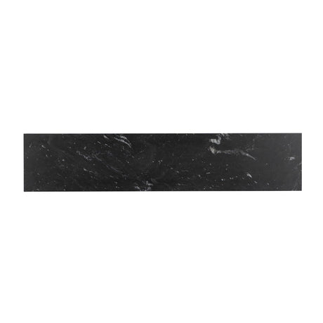 Hammered Iron Console Table in Charcoal Marble from Four Hands - Luna Furniture