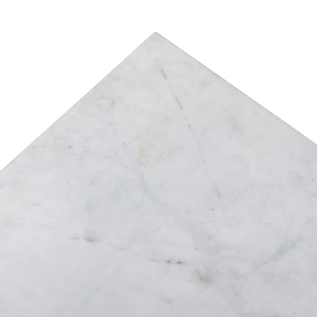 Hammered Iron Console Table in White Marble from Four Hands - Luna Furniture