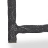Hammered Iron End Table in Charcoal Marble from Four Hands - Luna Furniture