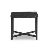 Hammered Iron End Table in Charcoal Marble from Four Hands - Luna Furniture