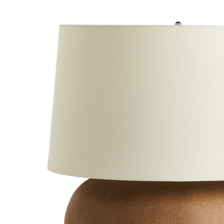 Kragen Table Lamp in Dark Sand Porcelain Ceramic from Four Hands - Luna Furniture