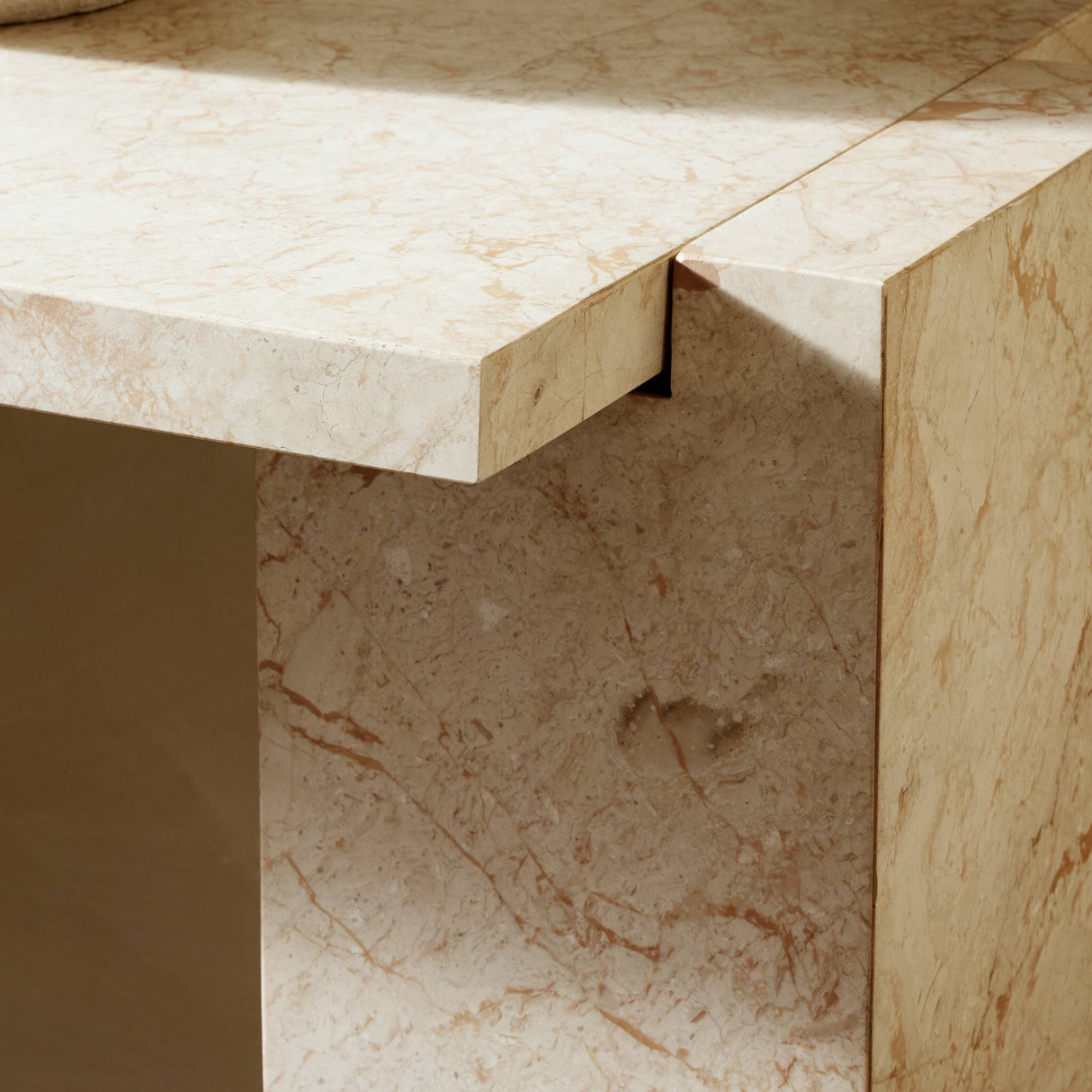 Romano Console Table in Desert Taupe Marble from Four Hands - Luna Furniture