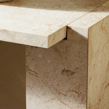 Romano Console Table in Desert Taupe Marble from Four Hands - Luna Furniture