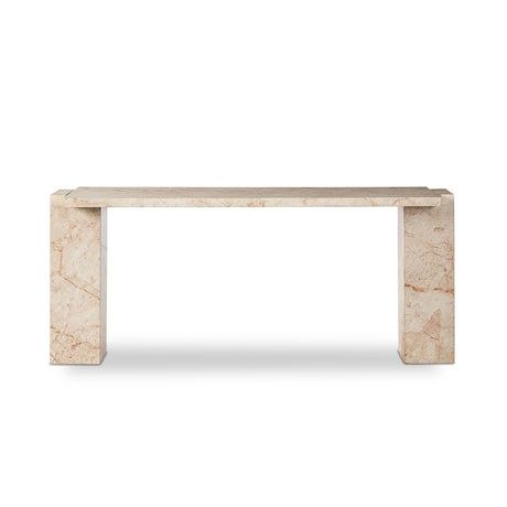 Romano Console Table in Desert Taupe Marble from Four Hands - Luna Furniture