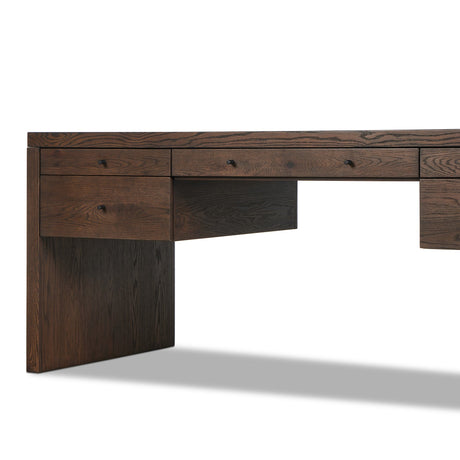 Torrington Desk in Umber Oak Resawn from Four Hands - Luna Furniture