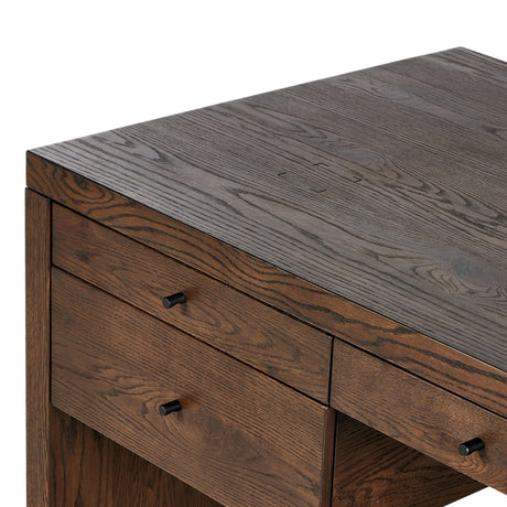 Torrington Desk in Umber Oak Resawn from Four Hands - Luna Furniture