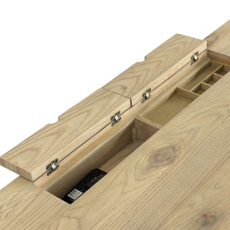 Torrington Desk in Sandy Oak Resawn from Four Hands - Luna Furniture