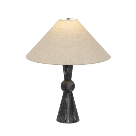 Bibianna Table Lamp in Black Italian Marble from Four Hands - Luna Furniture