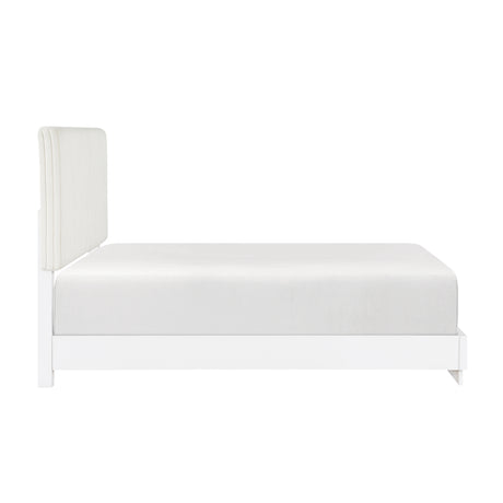 Linea Pearl White Queen Bed from Homelegance - Luna Furniture