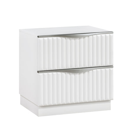 Linea Pearl White 4pc Set (QB+NS+DR+MR) from Homelegance - Luna Furniture