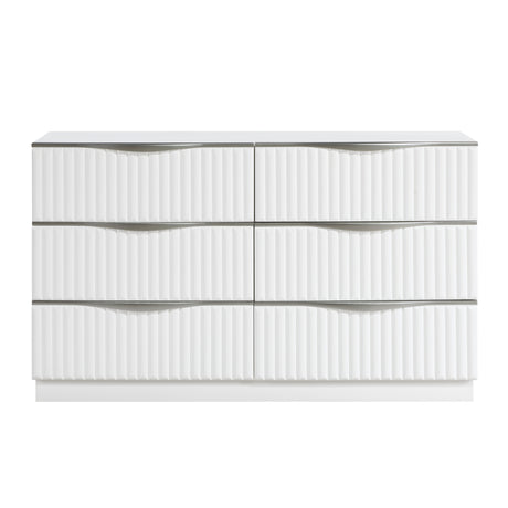 Linea Pearl White Panel Wall Bedroom Set from Homelegance - Luna Furniture