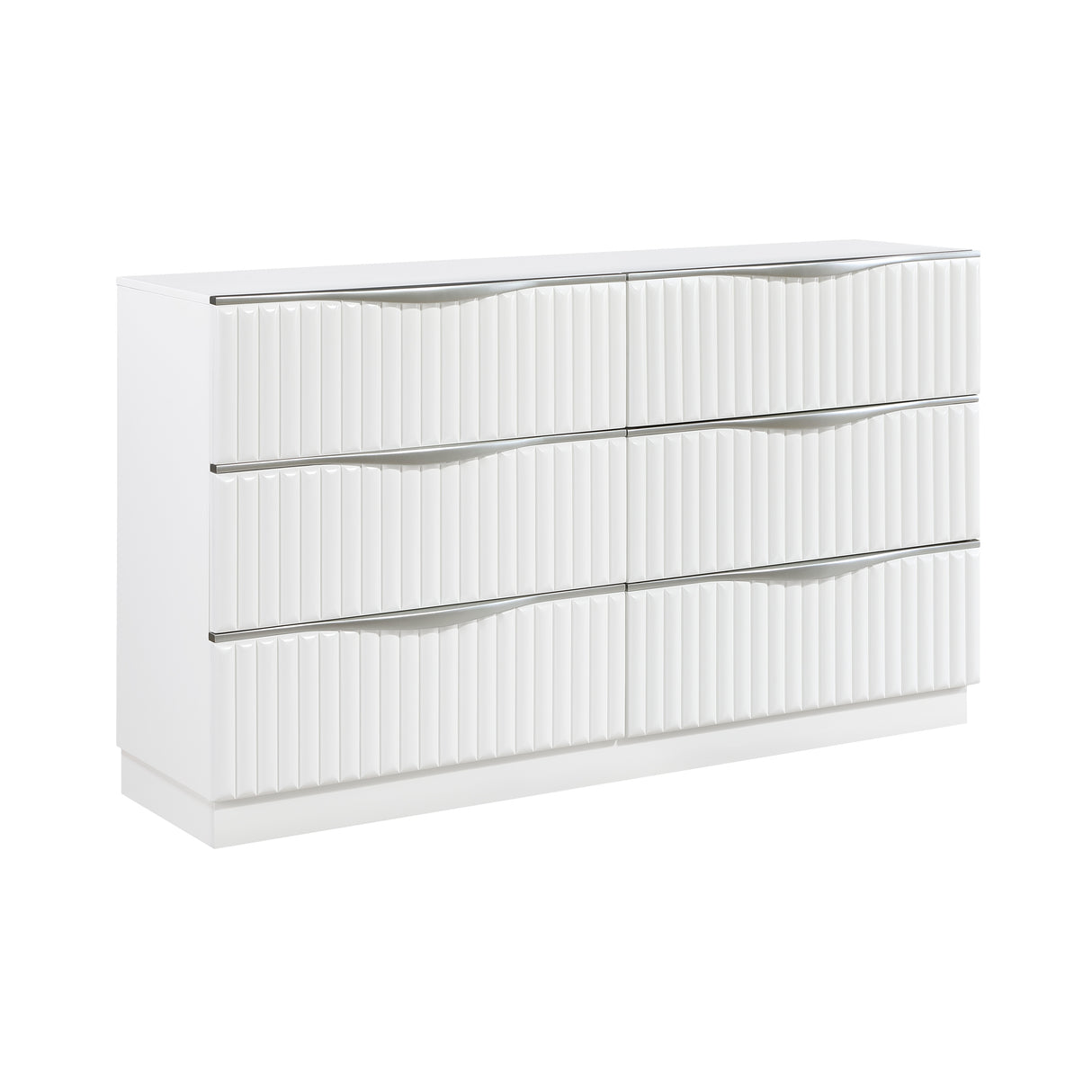 Linea Pearl White 4pc Set (QB+NS+DR+MR) from Homelegance - Luna Furniture