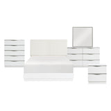 Linea Pearl White Set (QB+NS+DR+MR+CH) from Homelegance - Luna Furniture
