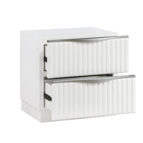Linea Pearl White Set (QB+NS+DR+MR+CH) from Homelegance - Luna Furniture